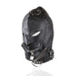 Soft PU Leather Hood Mask Blindfold Full Head Harness Restraints Mask BDSM Bondage Gimp Halloween Mask Sex Toys for Couples