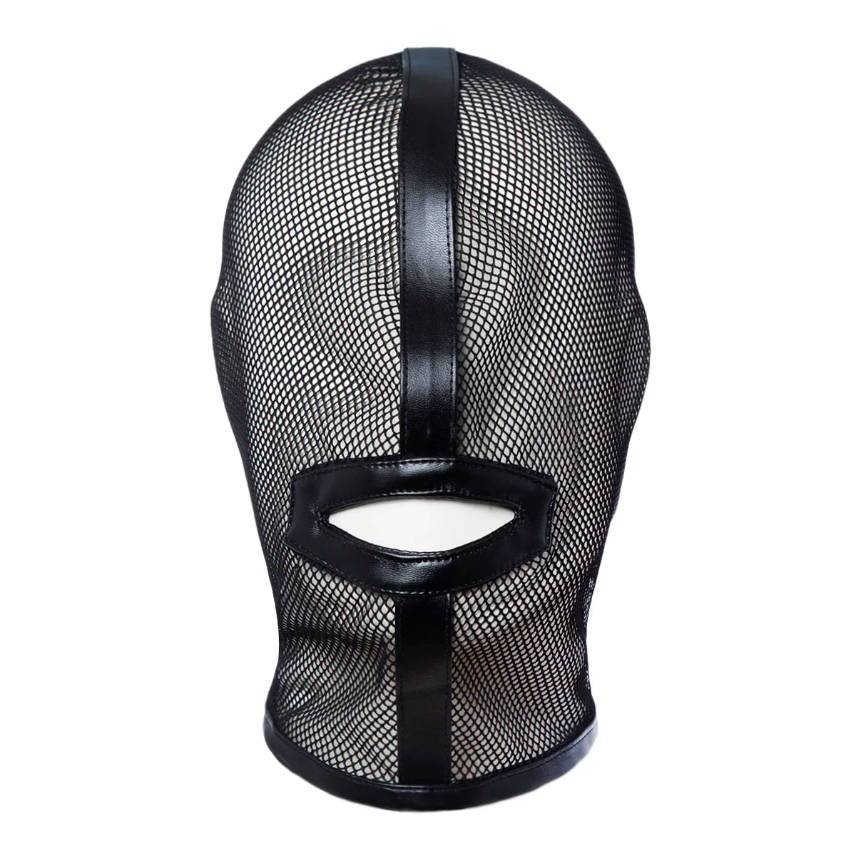 Soft PU Leather Hood Mask Blindfold Full Head Harness Restraints Mask BDSM Bondage Gimp Halloween Mask Sex Toys for Couples