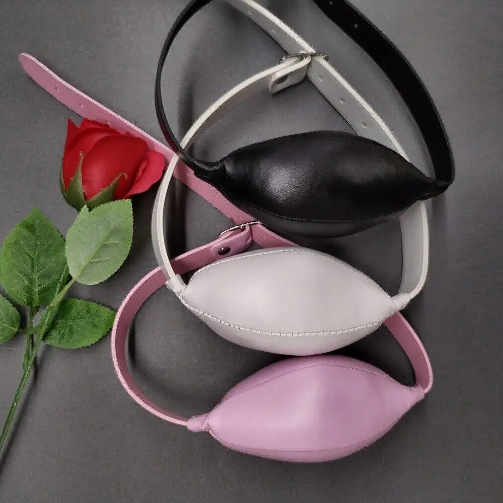 Soft PU Leather Padded Pillow Mouth Gag Slave Harness Bite Gag Pony Play Sex Toys for Couple Open Mouth Restraints Straps BDSM