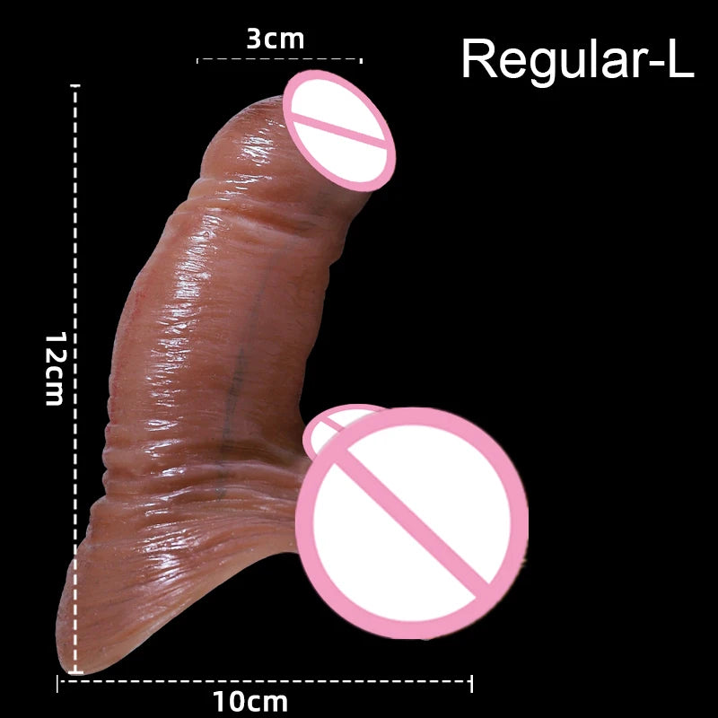 Soft Realistic Cock Sleeve Penis Sex Toys Silicone Enlarger Dick Sleeve Big Real Penis Man Delayed Ejaculation Extend Condom