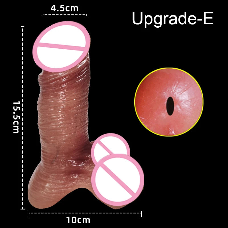 Soft Realistic Cock Sleeve Penis Sex Toys Silicone Enlarger Dick Sleeve Big Real Penis Man Delayed Ejaculation Extend Condom