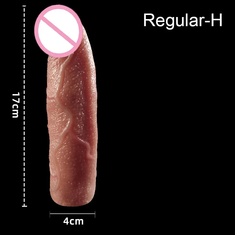 Soft Realistic Cock Sleeve Penis Sex Toys Silicone Enlarger Dick Sleeve Big Real Penis Man Delayed Ejaculation Extend Condom