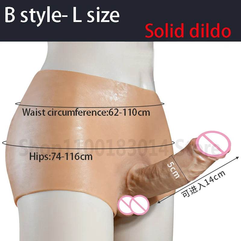 Soft Realistic Dildos Women's Panties Strap on Dildo for Women Men Lesbian Gay Penis Pants Sex Toys for Adults 18 Masturbators