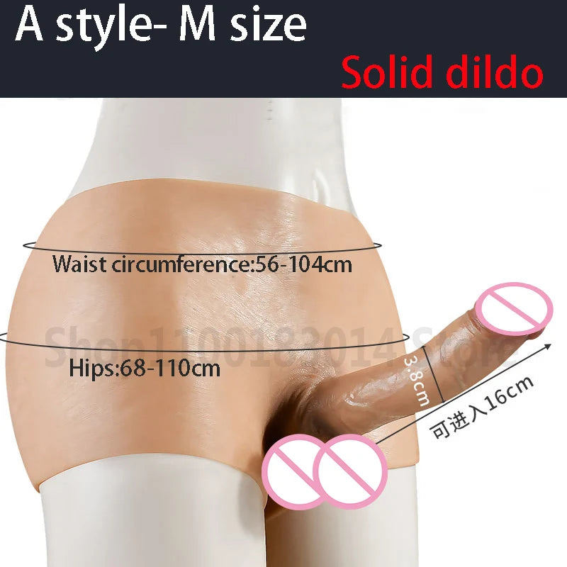 Soft Realistic Dildos Women's Panties Strap on Dildo for Women Men Lesbian Gay Penis Pants Sex Toys for Adults 18 Masturbators