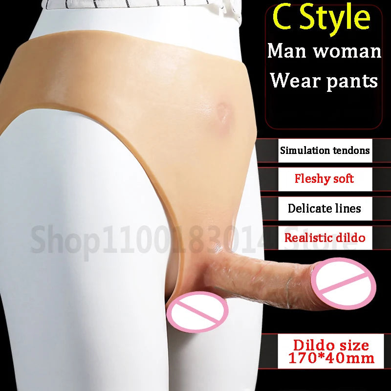 Soft Realistic Dildos Women's Panties Strap on Dildo for Women Men Lesbian Gay Penis Pants Sex Toys for Adults 18 Masturbators