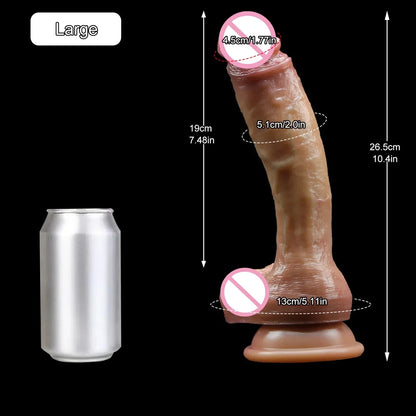 Soft Realistic Penis Double Silicone Dildo With Suction Cup Thick Dick Anal Sex Toy Men Women Gay Strapon Cock Super Real Dildos