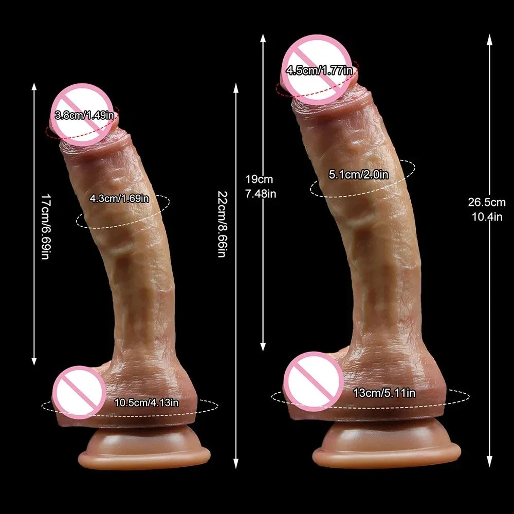 Soft Realistic Penis Double Silicone Dildo With Suction Cup Thick Dick Anal Sex Toy Men Women Gay Strapon Cock Super Real Dildos