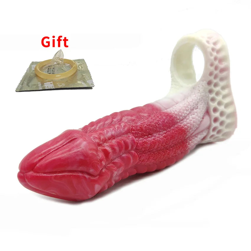 Soft Realistic Reusable penis extenders sleeve For men Enlarger Condom Silicone Dick Sleeve Man Delayed Ejaculation Cock Sex Toy