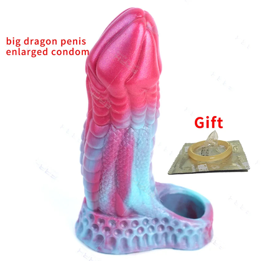 Soft Realistic Reusable penis extenders sleeve For men Enlarger Condom Silicone Dick Sleeve Man Delayed Ejaculation Cock Sex Toy