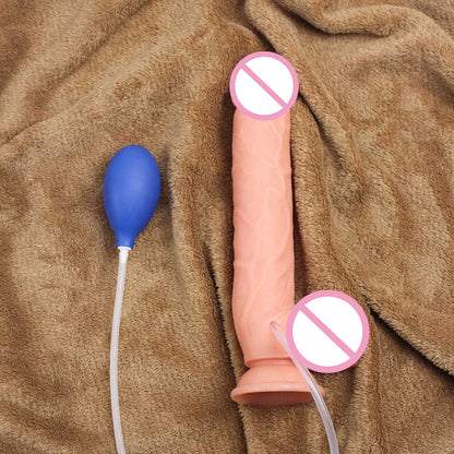 Soft Realistic Water Spraying Dildo Huge Suction Cup Vibration Penis Vagina Massager Masturbation Adult Sex Toys for Couples