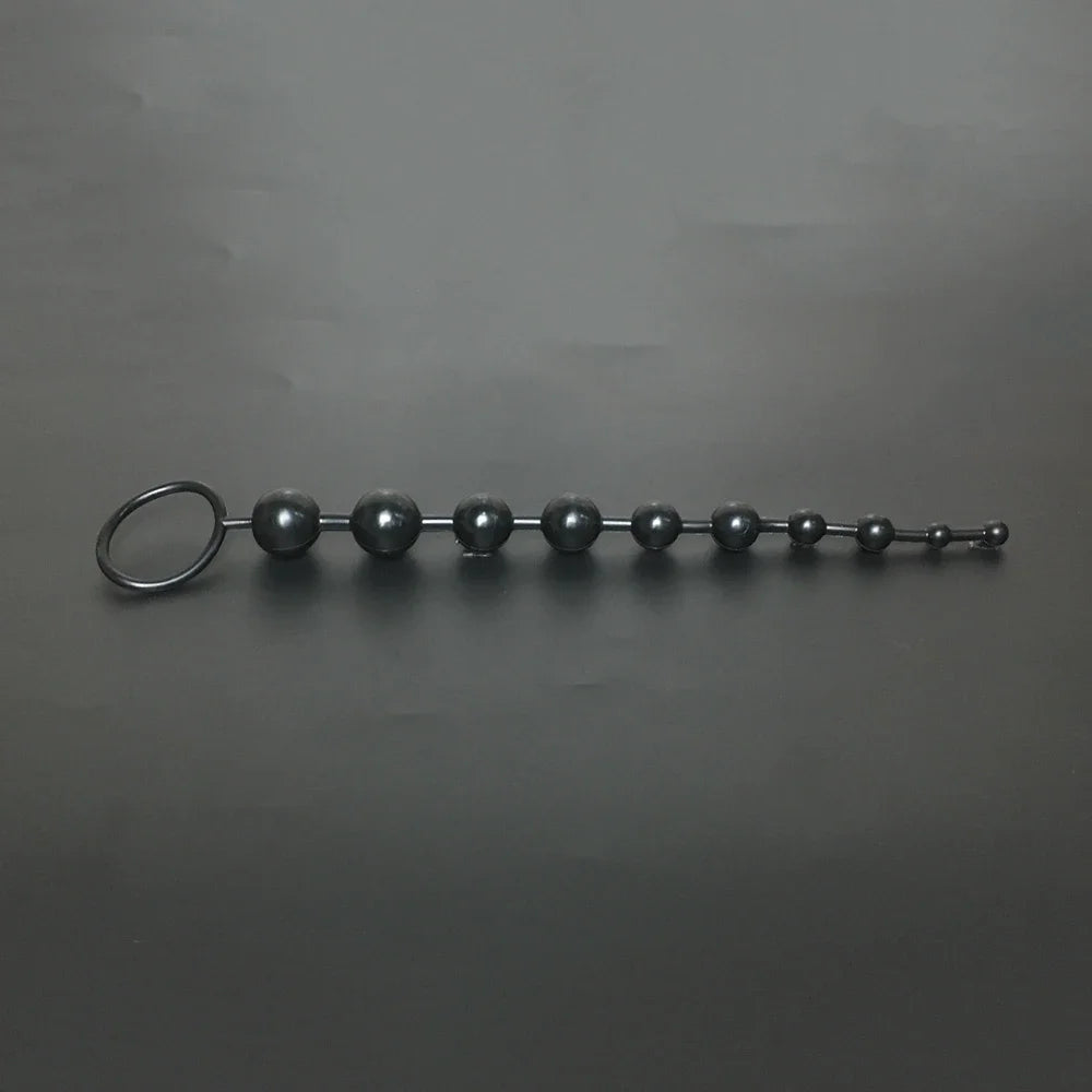 Soft Rubber Anal Plug Beads Long Orgasm Vagina Clit Pull Ring Ball Butt Toys for Adults Women Men Stimulator Sex Accessories