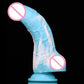 Soft Silicone Dildo Blue and White Penis Realistic Dildo with Suction Cup Prostate Massager Strap on Dildo Sex Toys for Women