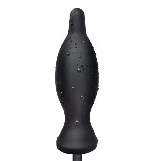 Soft Silicone Inflatable Anal Dildo Butt Plug Dilator Anus Massager Sex Toy for Women Men Gay Black Pump Vagina Extender