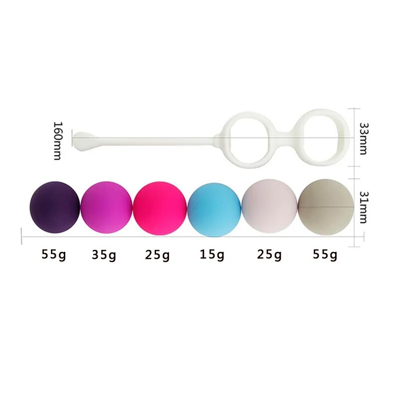 Soft Silicone Kegel Ball Vagina Tighten Exercise Kegel Weights Chinas Ball Muscle Simulator Geisha Dumbbell Sex Bolas For Woman