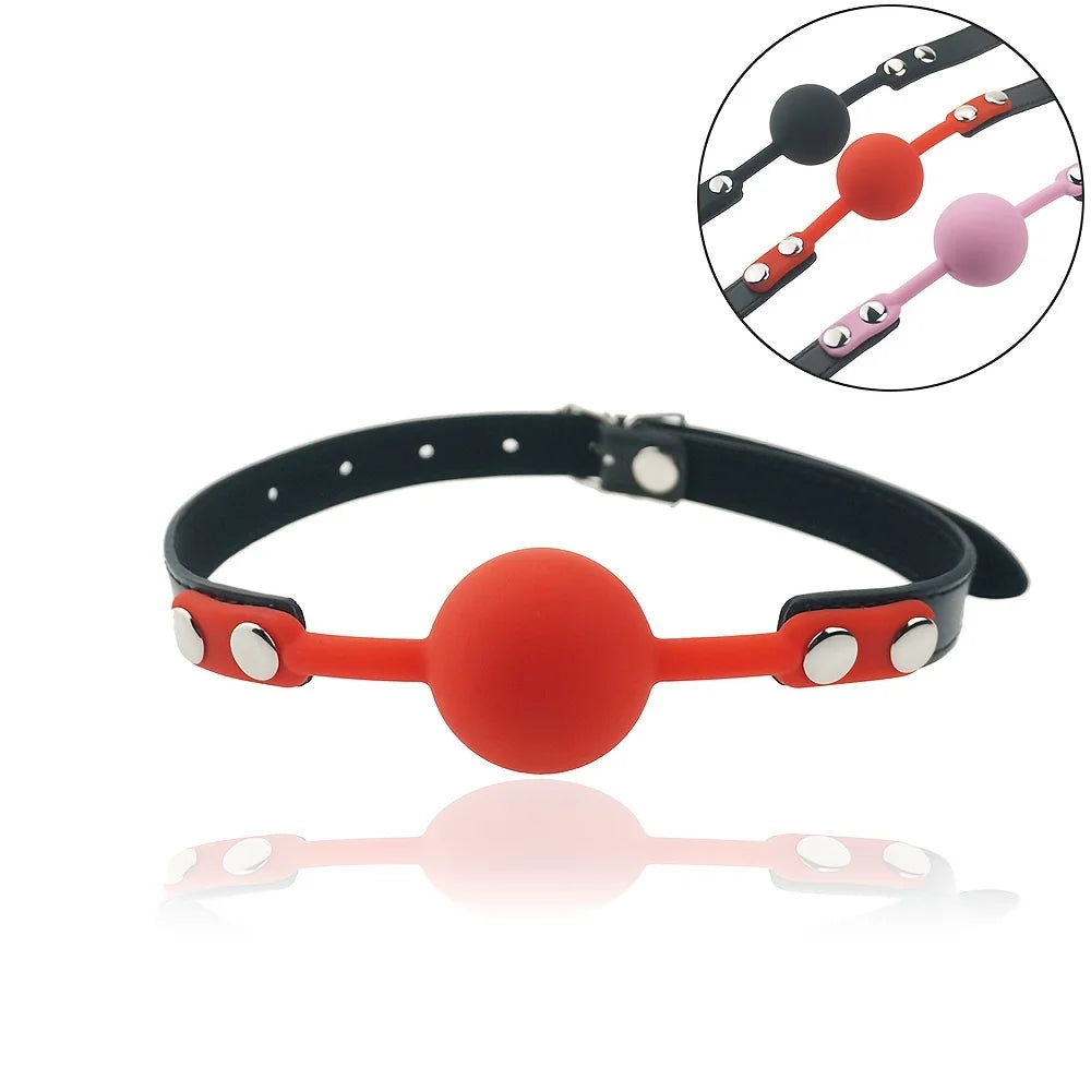 Soft Silicone Mouth Ball Adult Bondage Restraints Sex Toy for Fetish Bdsm Sex Bondage Open Mouth Gag Exotic Accessories Sex Toys