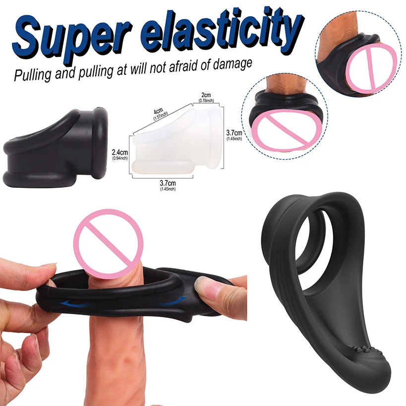 Soft Silicone Penis Ring Scrotum Bind Cock Ring Enhance Erections Scrotal Delayed Ejaculation Ball Stretcher Bondage Sex Toy Men