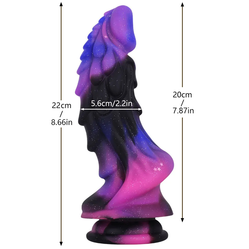 Soft Silicone Realistic Dragon Dildo Starry Color Dildo Prostate Massager Large Butt Plug Thick Dildos Anal Sex Toys for Women
