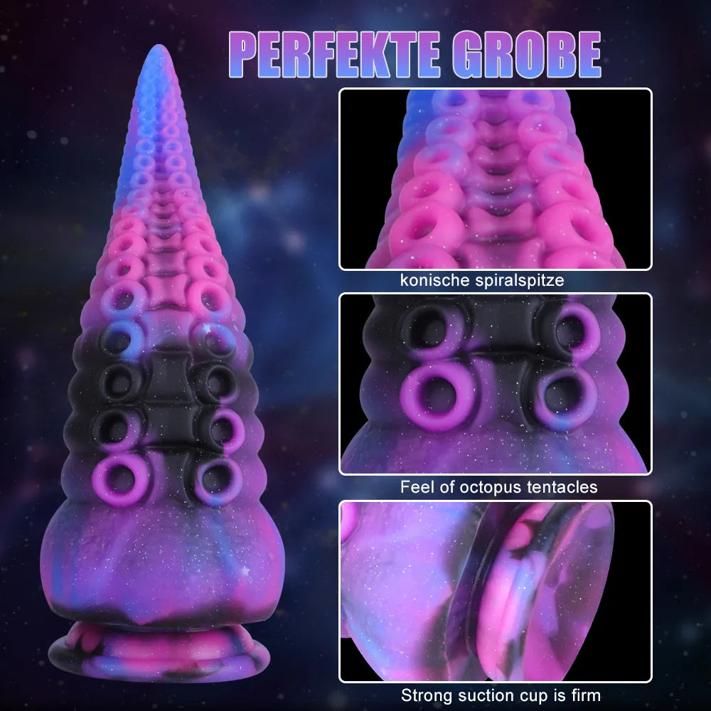 Soft Silicone Realistic Dragon Dildo Starry Color Dildo Prostate Massager Large Butt Plug Thick Dildos Anal Sex Toys for Women