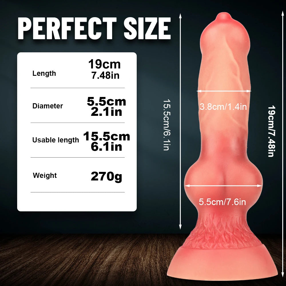 Soft silicone dildo Big Dog penis Long anal butt plug With Sucker Large Knot Animal Penis Sex Toys For Women faak Sexules toys