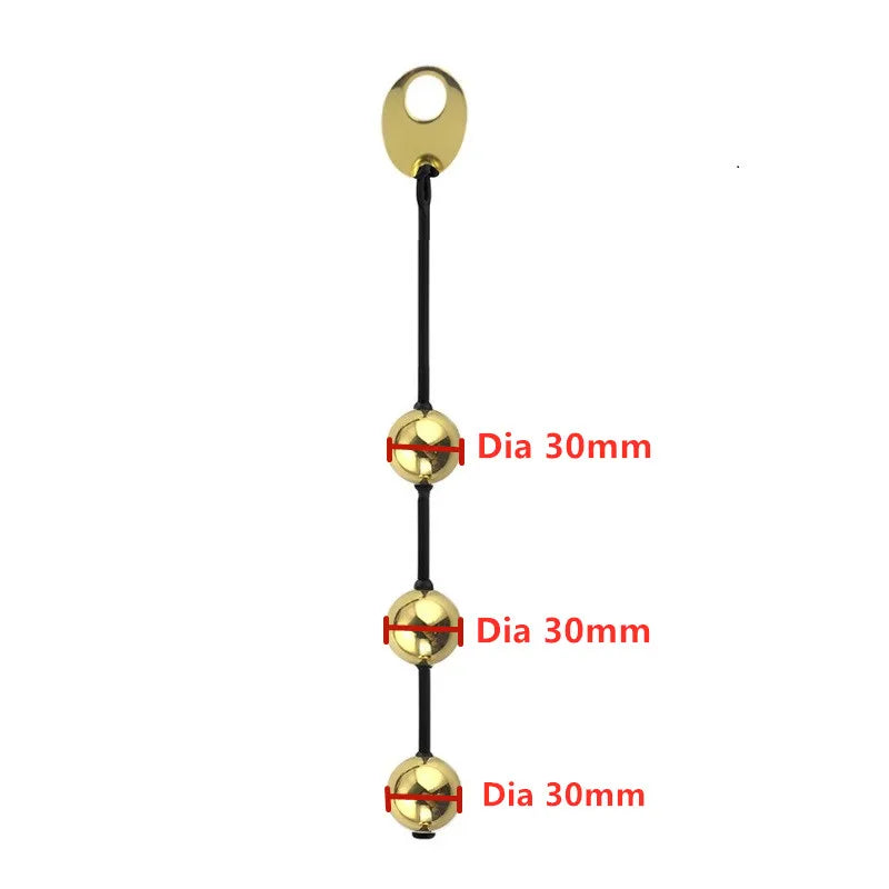 Soft stretchy Silicone pull ring gold metal Anal beads Kegel ben wa geisha ball vaginal tighten exercise expander sex toy women