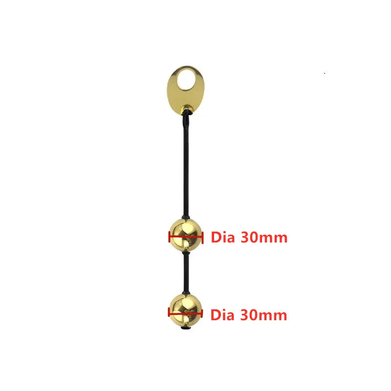 Soft stretchy Silicone pull ring gold metal Anal beads Kegel ben wa geisha ball vaginal tighten exercise expander sex toy women