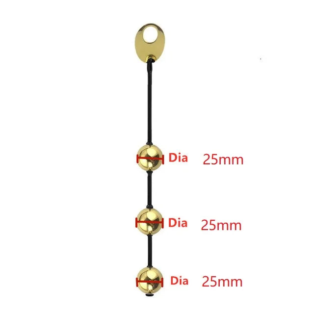 Soft stretchy Silicone pull ring gold metal Anal beads Kegel ben wa geisha ball vaginal tighten exercise expander sex toy women