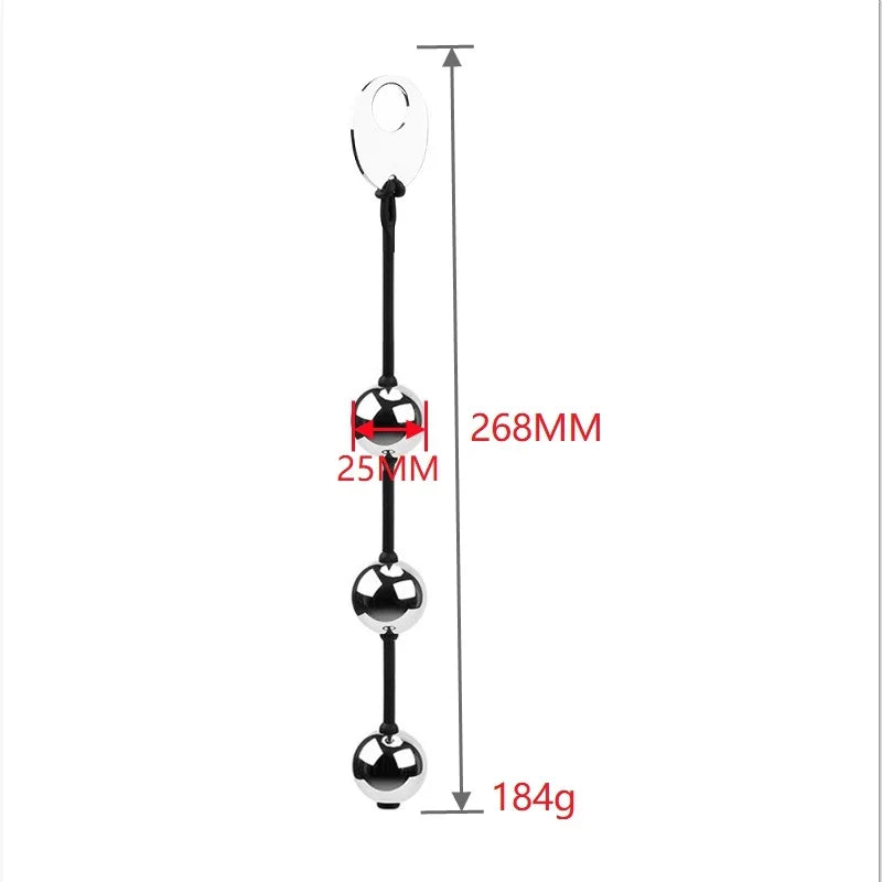 Soft stretchy Silicone pull ring gold metal Anal beads Kegel ben wa geisha ball vaginal tighten exercise expander sex toy women