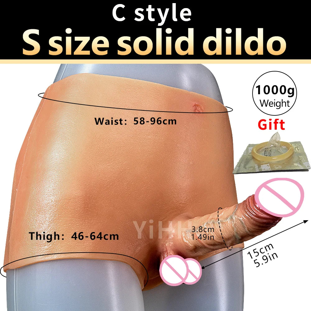 Solid Hollow Dildo Realistic Silicone Panties Anal Sex Toys for Woman Men Gay Lesbian Strap-On Dildo Cock Pants G-Spot stimulate