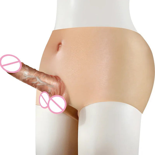 Solid/Hollow Silicone Dildo Transgender Realistic Underwear