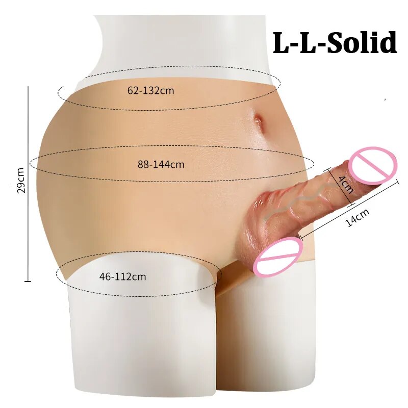 Solid/Hollow Silicone Dildo Transgender Realistic Underwear