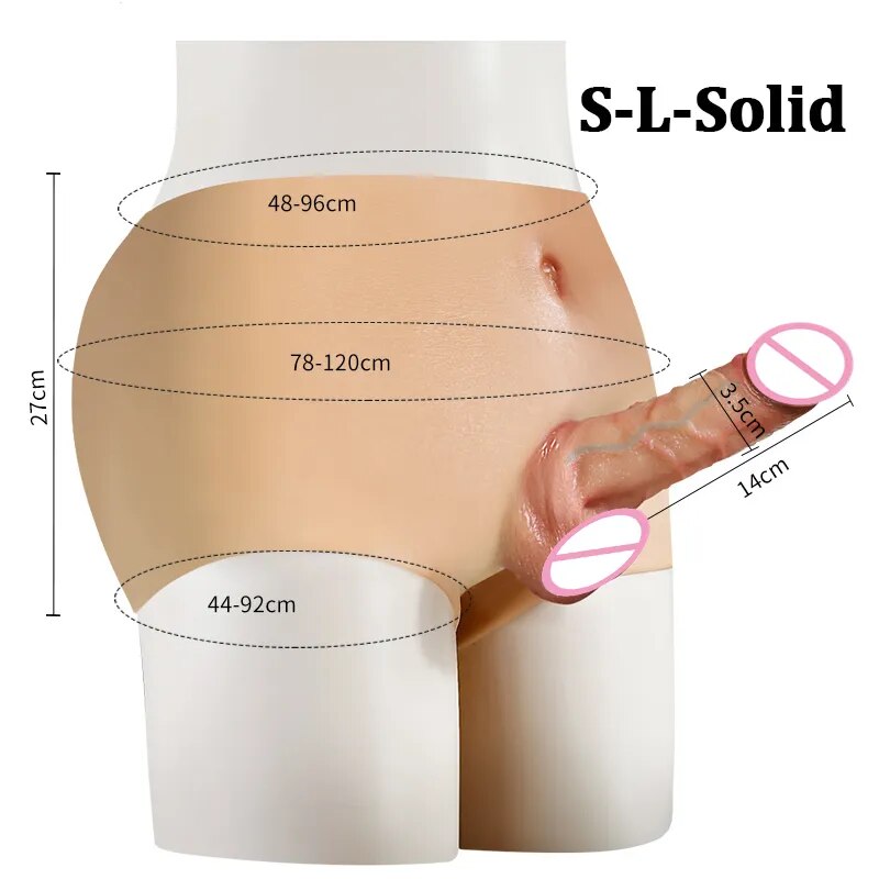 Solid/Hollow Silicone Dildo Transgender Realistic Underwear