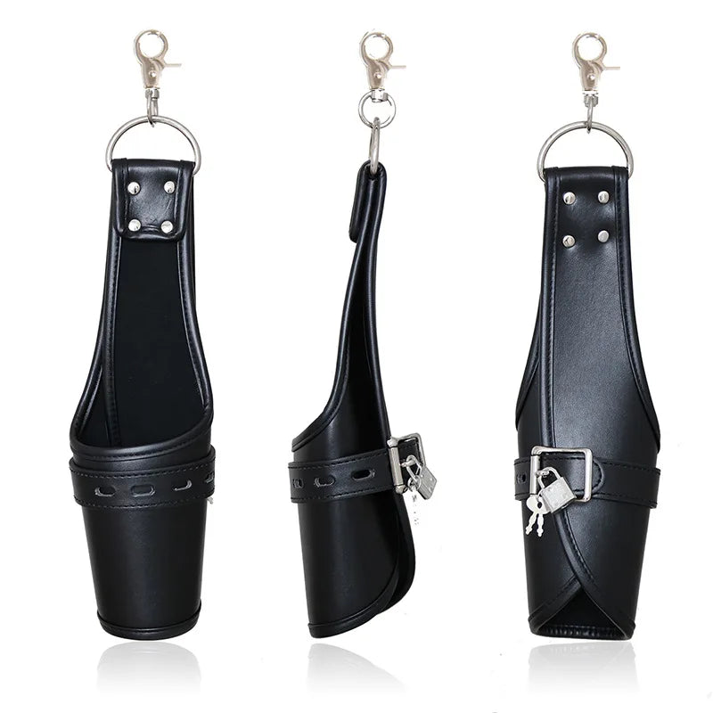 Spreader Bar with PU Leather Hang On Door Gloves Mitts Wrist Cuffs Restraint Kit Slave PU Door Hanging Gloves Sex Toys