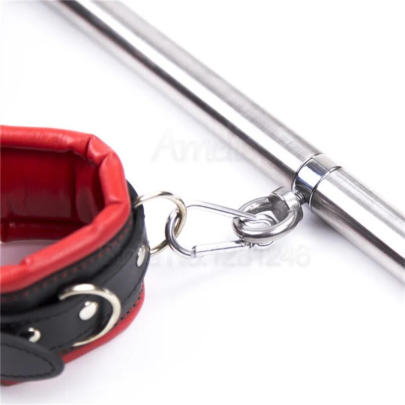 Stainless Steel Adjustable Spreader Bar Bondage Set Sex Slave Handcuff GXLOCK Store Stainless Steel Adjustable Spreader Bar Bondage Set Sex Slave Handcuff GXLOCK Store