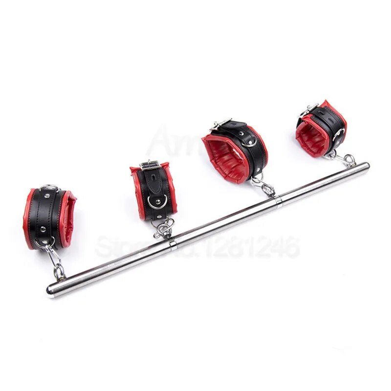 Stainless Steel Adjustable Spreader Bar Bondage Set Sex Slave Handcuff GXLOCK Store Stainless Steel Adjustable Spreader Bar Bondage Set Sex Slave Handcuff GXLOCK Store