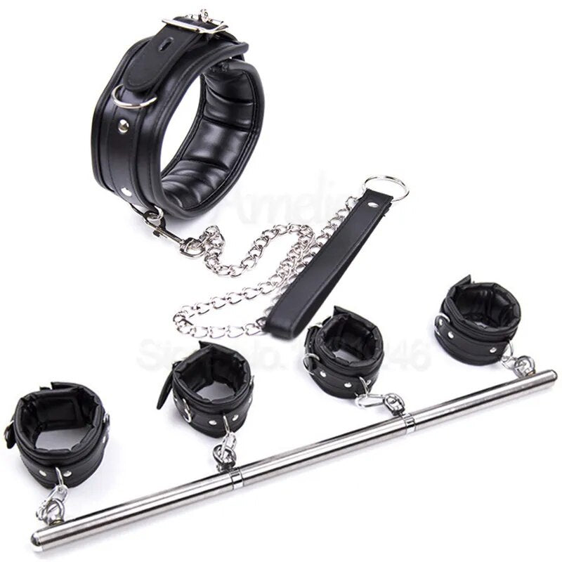 Stainless Steel Adjustable Spreader Bar Bondage Set Sex Slave Handcuff GXLOCK Store Stainless Steel Adjustable Spreader Bar Bondage Set Sex Slave Handcuff GXLOCK Store