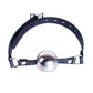 Stainless Steel Ball Gag Locking Bondage Open Mouth PU Leather Straps Lockable Restraint Oral  Fun Games for Couple