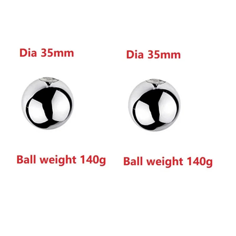 Stainless Steel Ball Stretcher Scrotum CBT Testicle Heavy Ball Weight Man Penis Cock Ring Enlargement Pull Exercise Male Toy