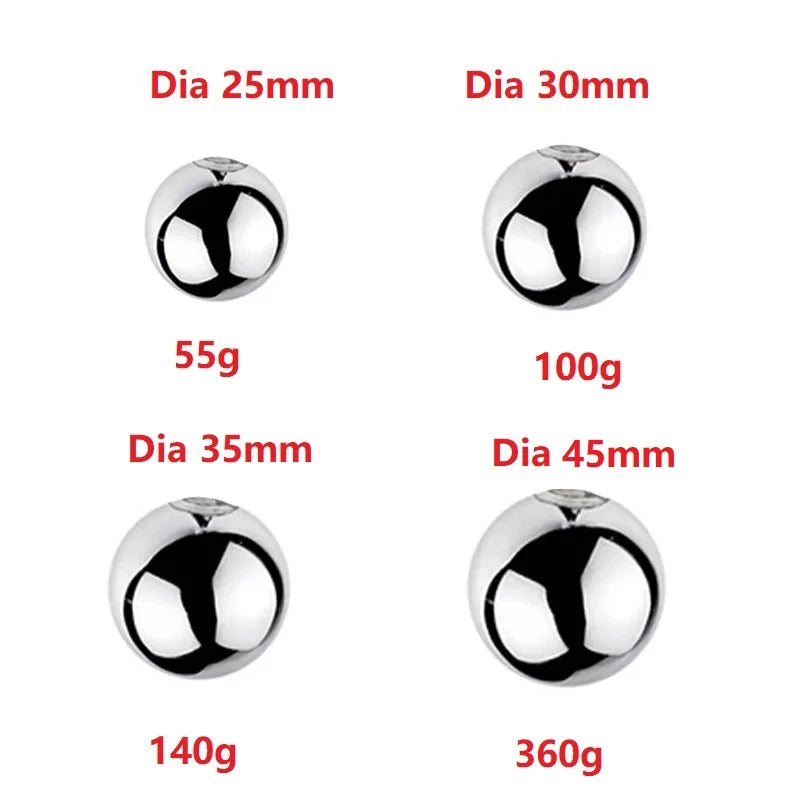 Stainless Steel Ball Stretcher Scrotum CBT Testicle Heavy Ball Weight Man Penis Cock Ring Enlargement Pull Exercise Male Toy