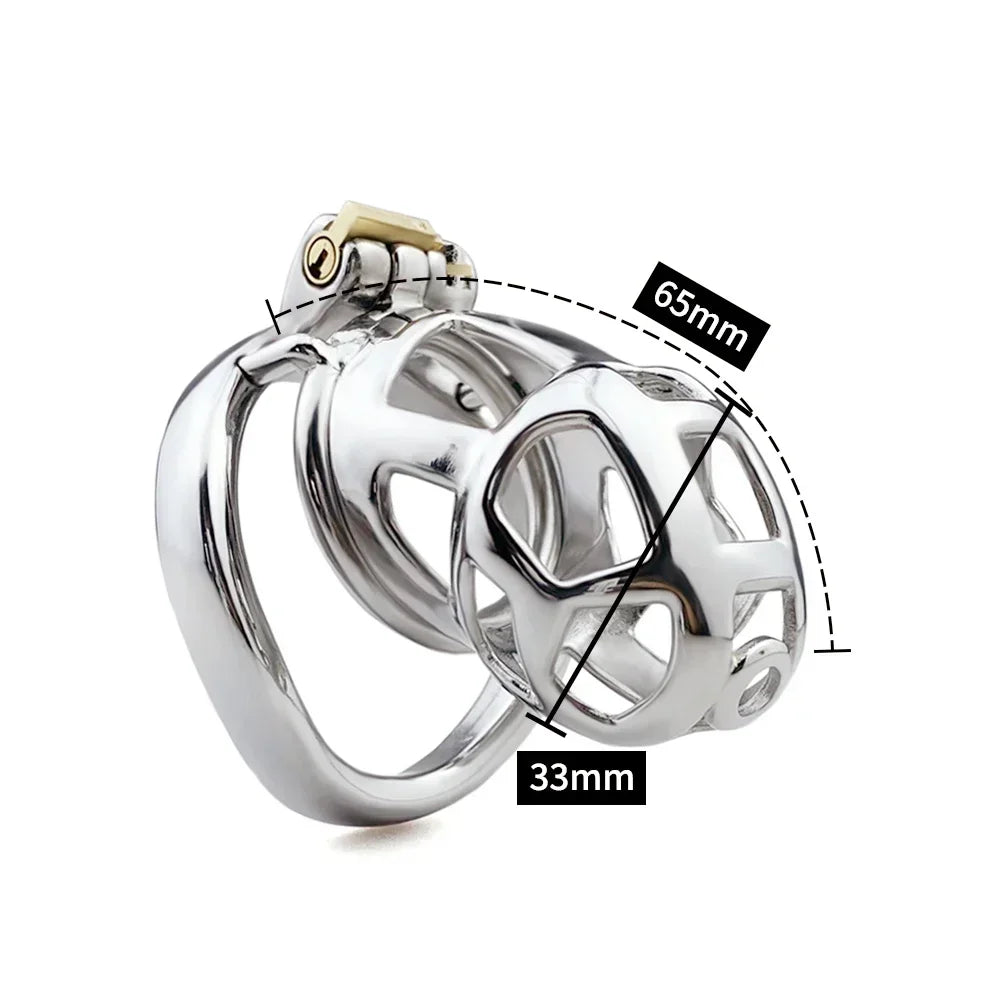 Stainless Steel Cobra Cock Cage Penis Ring Chastity Device Discreet Sissy Femboy Dick Ring Chastity Belt BDSM SexToy For Man Gay