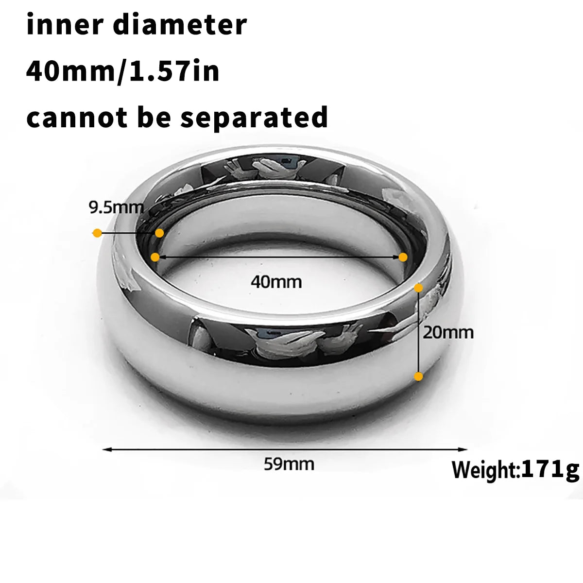 Stainless Steel Cock Rings Penis Ball Stretcher Lock Testicle Ring Scrotum Squeeze Penis Ring Restraint Weight Training Sex Toys