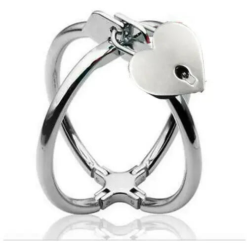 Stainless Steel Cross Binding Handcuffs Lockable Bondage Wrist Cuffs Combination Heart Lock BDSM Slave Role Play Sex Toys