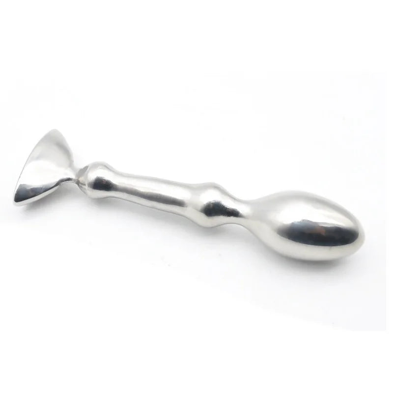 Stainless Steel Double Large Metal Fake Dildo G Spot Anal Beads Plug P-spot Stick Vaginal Sex Toy for Woman Chastity Anal Plug