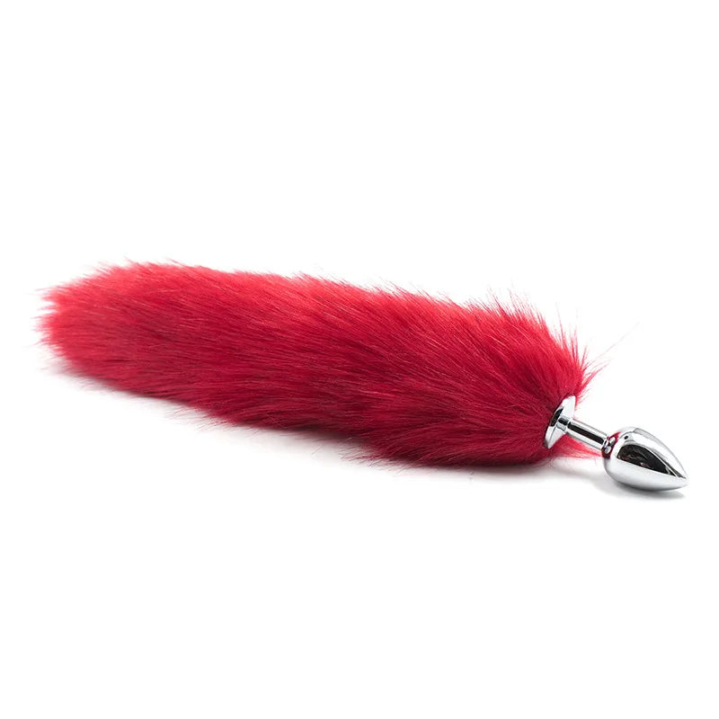 Stainless Steel Fox Tails Anal Butt Insert Plug Adult Cosplay Game Sex Toys Gay Faux Fur Fox Cat Tail Unisex Stopper BDSM