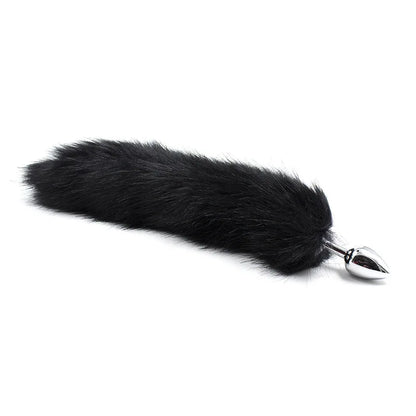 Stainless Steel Fox Tails Anal Butt Insert Plug Adult Cosplay Game Sex Toys Gay Faux Fur Fox Cat Tail Unisex Stopper BDSM