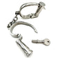 Stainless Steel Handcuffs Ankle Cuff with Chain Bondage Stealth Lock Design Hand Cuffs Restraints  Sex Toys for Women Men