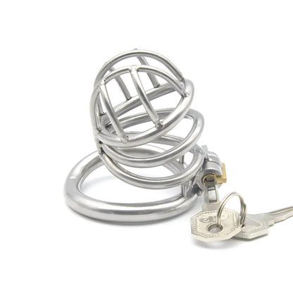 Stainless Steel Male 3 Rings Chastity Cage Device 2 Type Metal Cock Cage Penis Lock Slave Bondage SM Sex Toys for Men Adult Gay