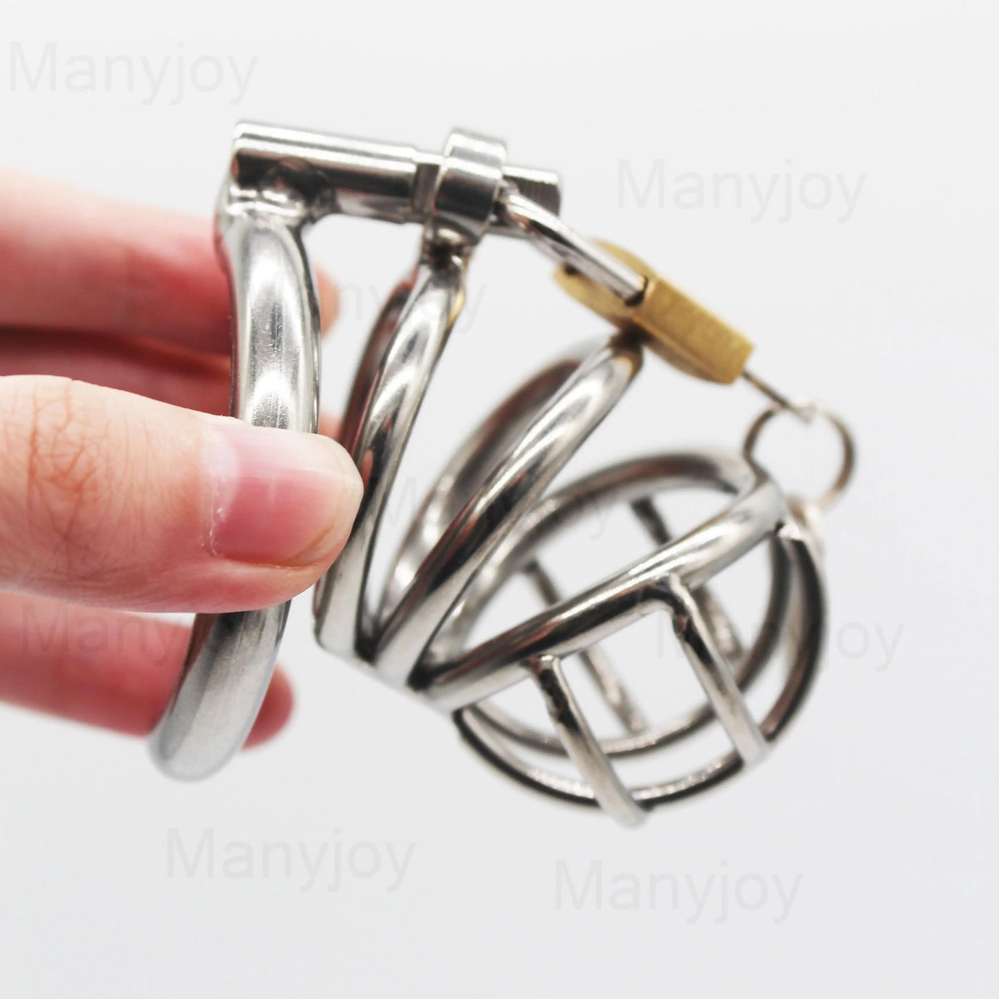 Stainless Steel Male 3 Rings Chastity Cage Device 2 Type Metal Cock Cage Penis Lock Slave Bondage SM Sex Toys for Men Adult Gay