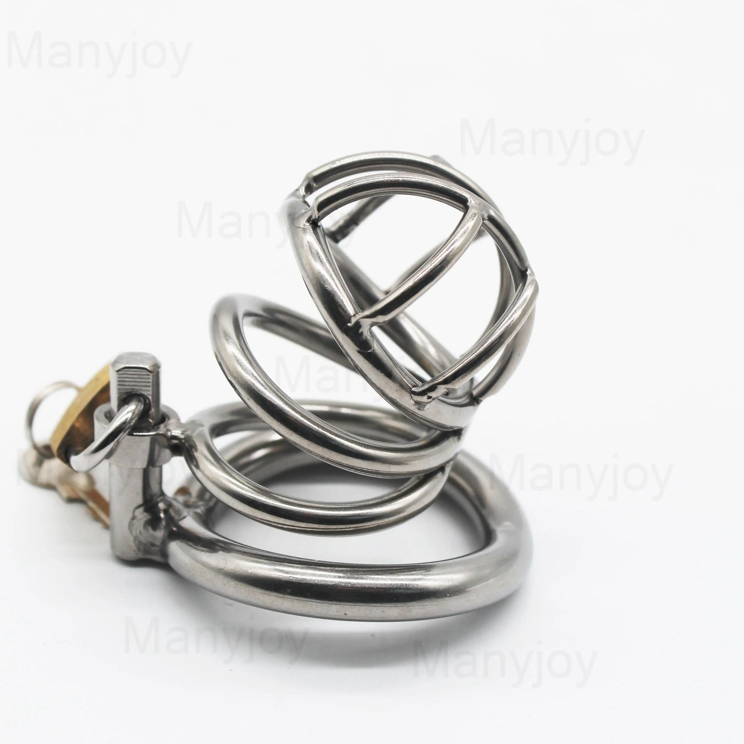 Stainless Steel Male 3 Rings Chastity Cage Device 2 Type Metal Cock Cage Penis Lock Slave Bondage SM Sex Toys for Men Adult Gay