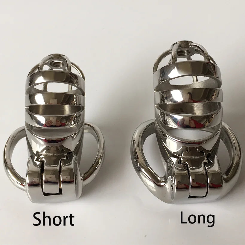 Stainless Steel Male Chastity Cage Device Hollow Cock Cage Binding Tool Slave Bondage SM Loyalty Penis Ring Lock Sex Toy for Men