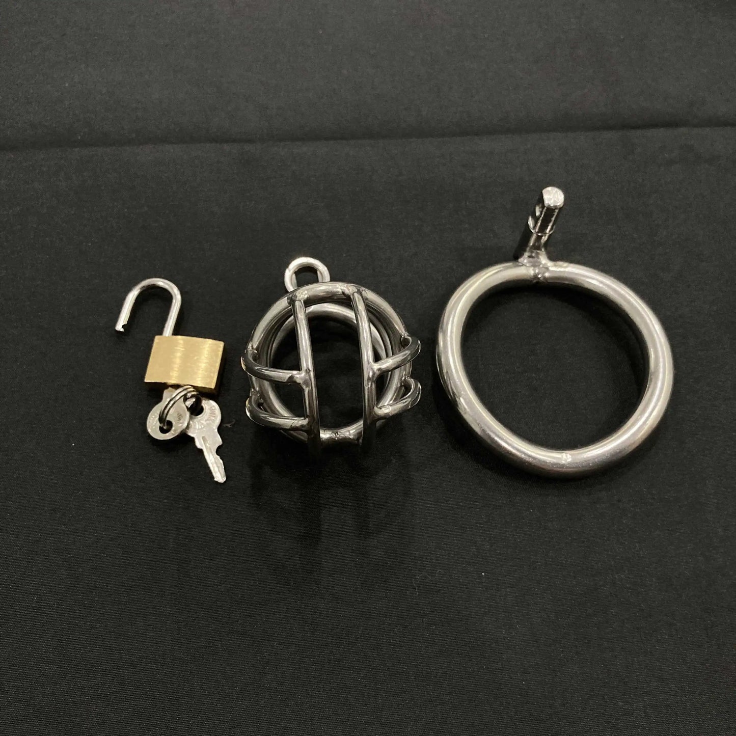 Stainless Steel Male Chastity Device Adult Cock Cage with Arc-shaped Cock Lock Ring BDSM Sex Toy Bondage Men Chastity Belt A224